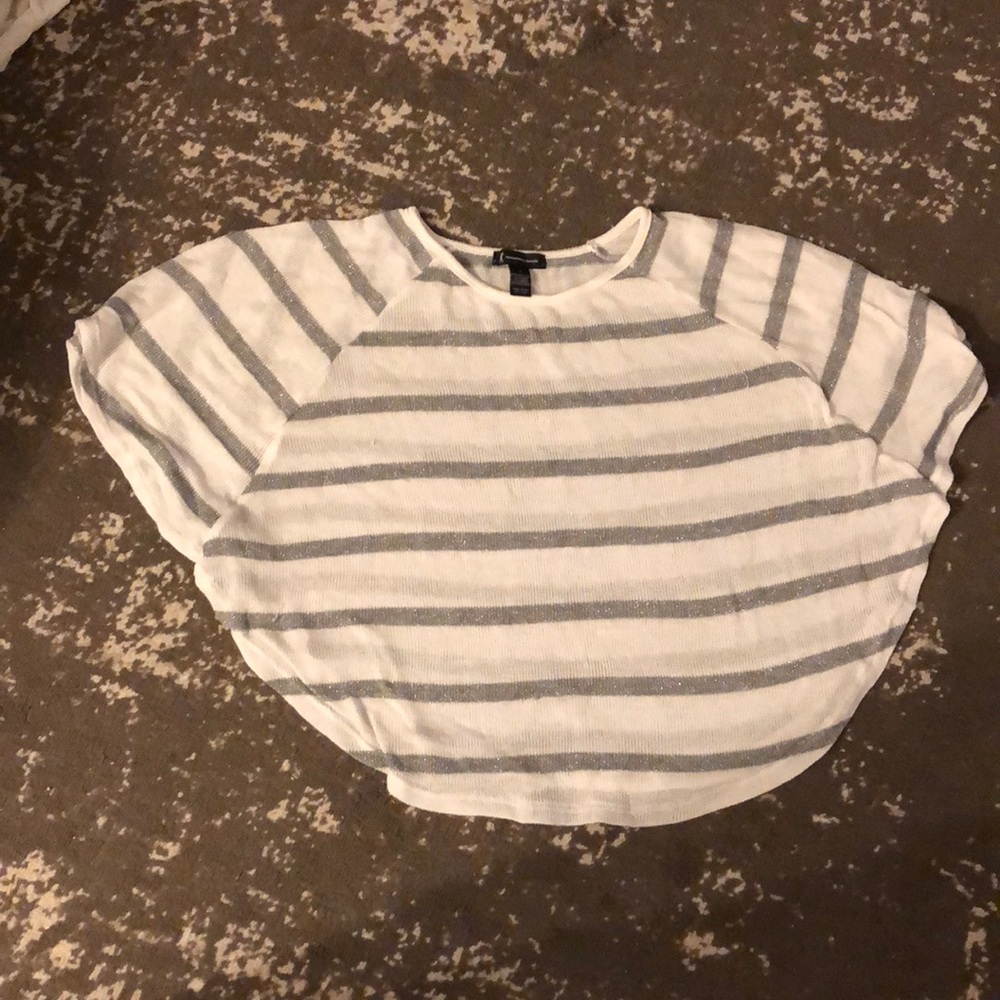 Silver batwing top